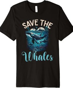 Whales Watch Dolphin Pottwhal Funny Saying Orca Whale Premium T-Shirt