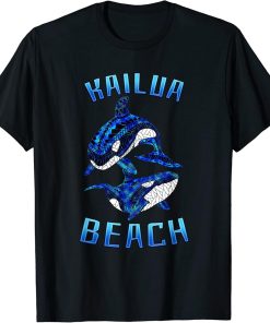 Kailau Beach Hawaii Vacation Tribal Whale Orca T-Shirt