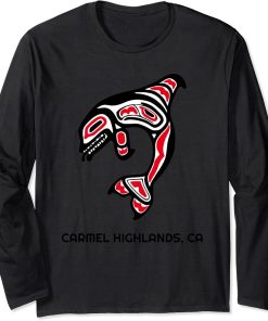 Carmel Highlands California Native American Orca Whale Gift Long Sleeve T-Shirt