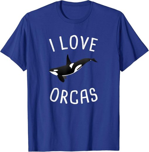 I Love Orcas Killer Whale Orca Ocean Animal T-Shirt